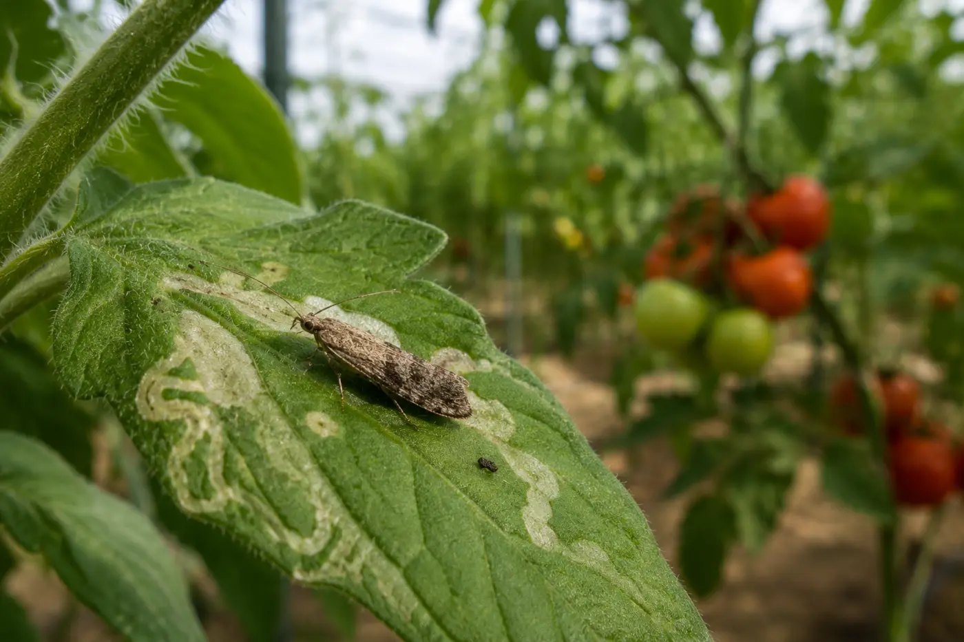 Tuta absoluta (Tuta absoluta) en tomate y hortícolas